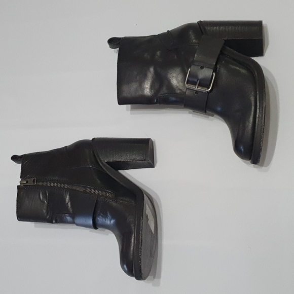 Allsaints Sable Black Meera Ankle Boots - Picture 5 of 13